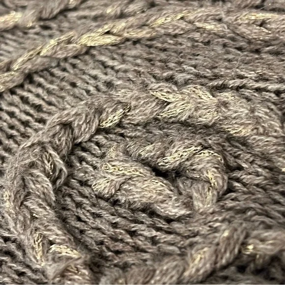 Tribal Lagenlook double breasted buttondown poncho cardigan, chunky knit OS - Picture 7 of 11